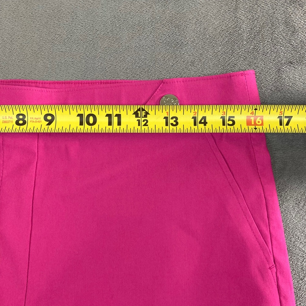 Rafaella Womens Pink Stretch Chino Shorts Silver Button Detail Size 10 - Picture 6 of 7